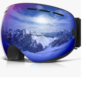 Interchangeable Double Layer Anti Fog Snowboard Goggles